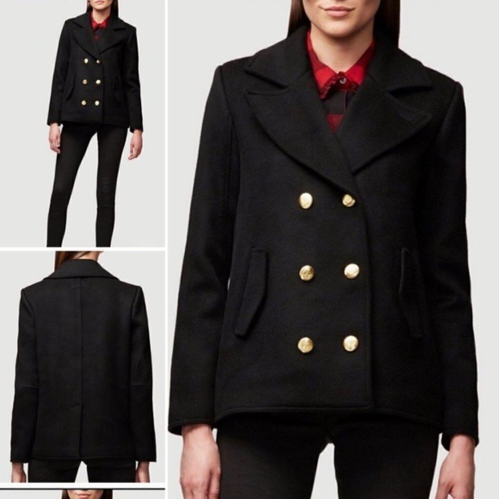 Frame | NWT Oversized Black Wool Boxy Coat New Small